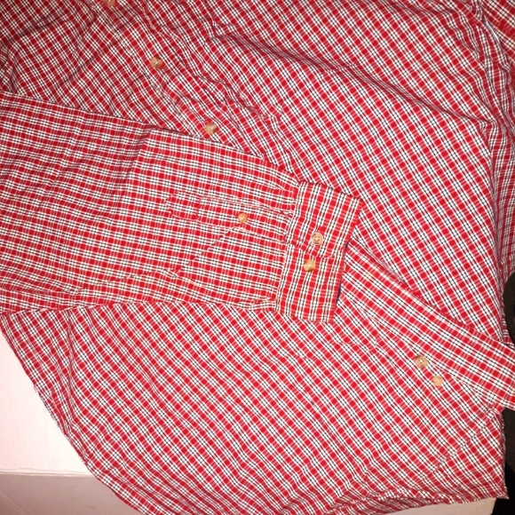 Nice Worn Once Mens Wrangler LS Button Dress Red L - Picture 10 of 10